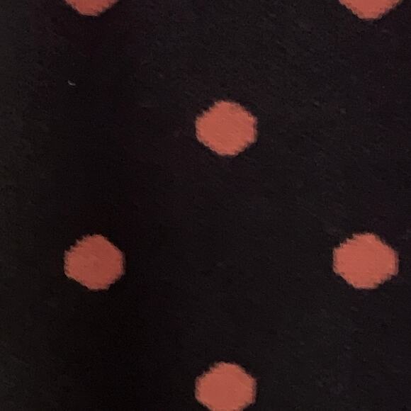 Loft Black with Brown Polka Dots Stretch Knit Skirt Size Medium - Picture 5 of 9